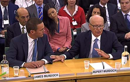 Murdoch attacked by protester at UK hearing
