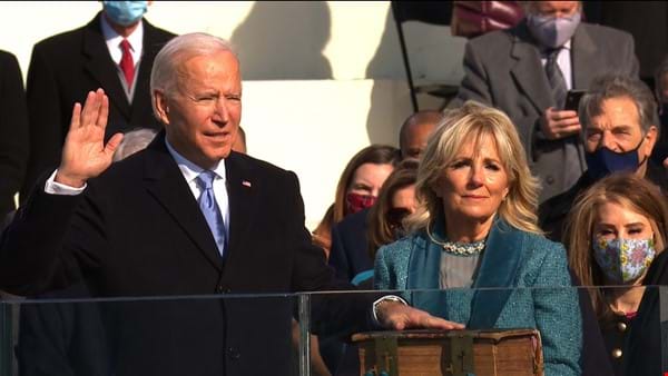 Joe Biden takes the oath of office
