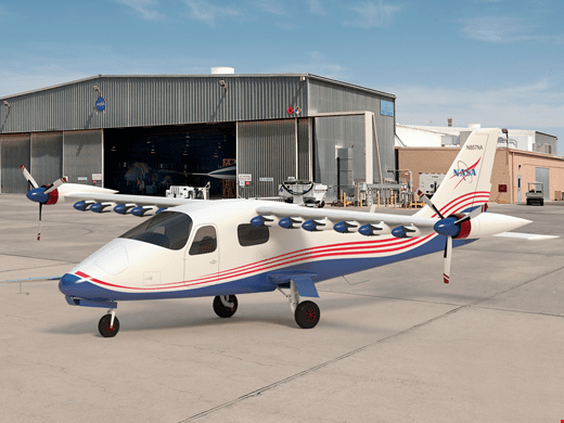 NASA has developed an experimental fully electric plane with 14 motors on its wings